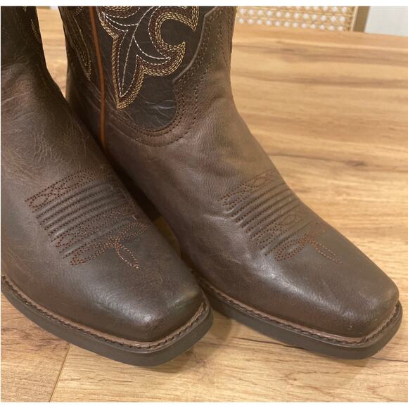 Shyanne Women's Jesse Performance Western Boots Brown Leather 8 NWT Square Toe - Picture 15 of 16